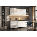 Кухня Челси 2,0м (Дуб Крафт Белый/Графит (Кастилло))