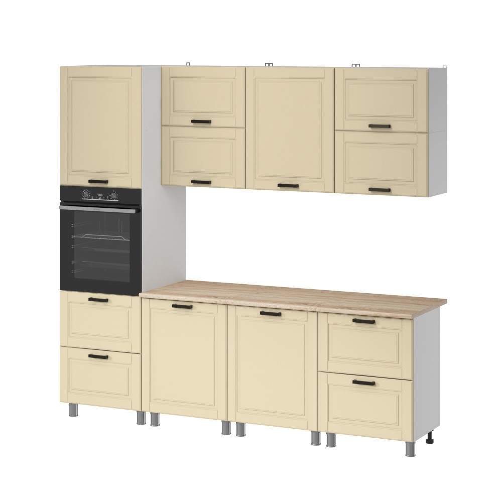 МК Аленушка 2,4м Астра Крем,скоба черный,сонома