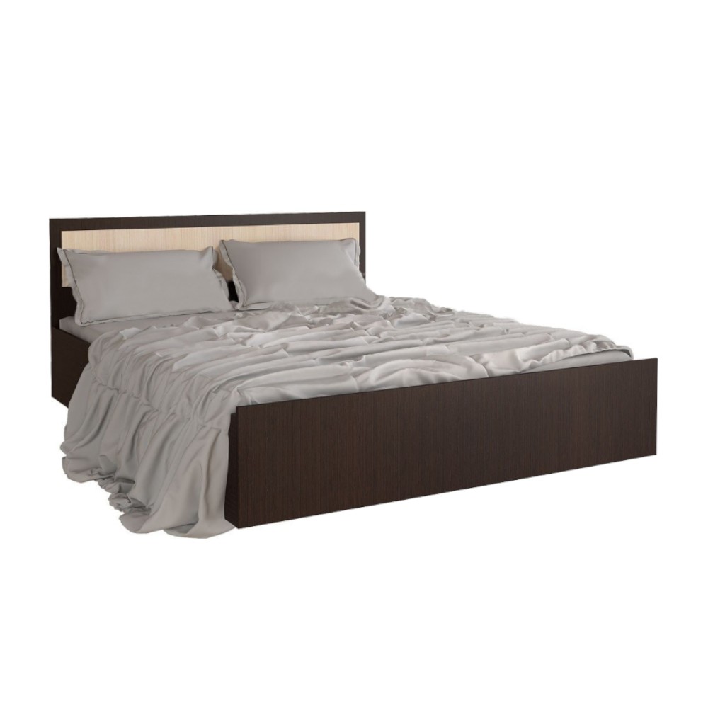 Кровать с основанием Фиеста 0,9м, Дуб беленый, Венге