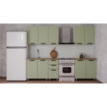 ГК Аленушка 2 м Магнолия Фисташка/Фисташка, черный (без столешницы)