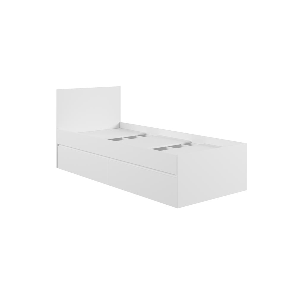 Кровать с ящиками и основанием ДСП Мадера К9.0М, Белый