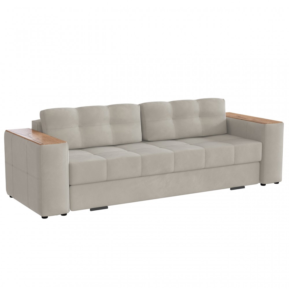 Диван раскладной Нави, бежевый/мдф дуб канадский