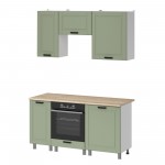 МК Аленушка 1,6м в.5 Астра Фисташка,скоба черный,сонома