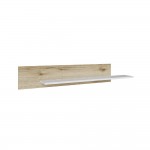 Полка навесная Плейона, Дуб Делано, Белый