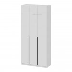 Шкаф с антресолью и наполнением (5 полок + штанга) ШК 5 (1200), Белый