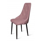 Стул "Граф" черный матовый Томми 14 пыльная роза
