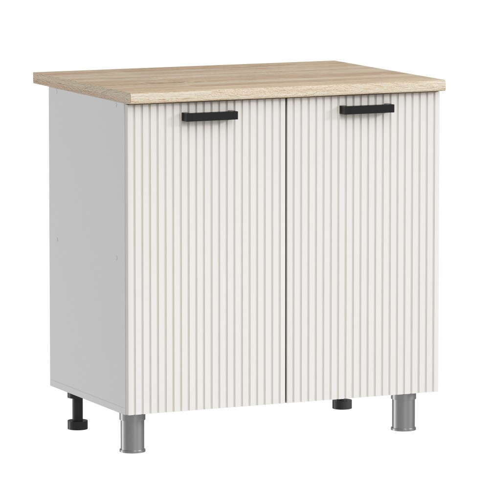 МК Аленушка Н 800 Лотос Молочный,скоба антрацит (со столешницей)