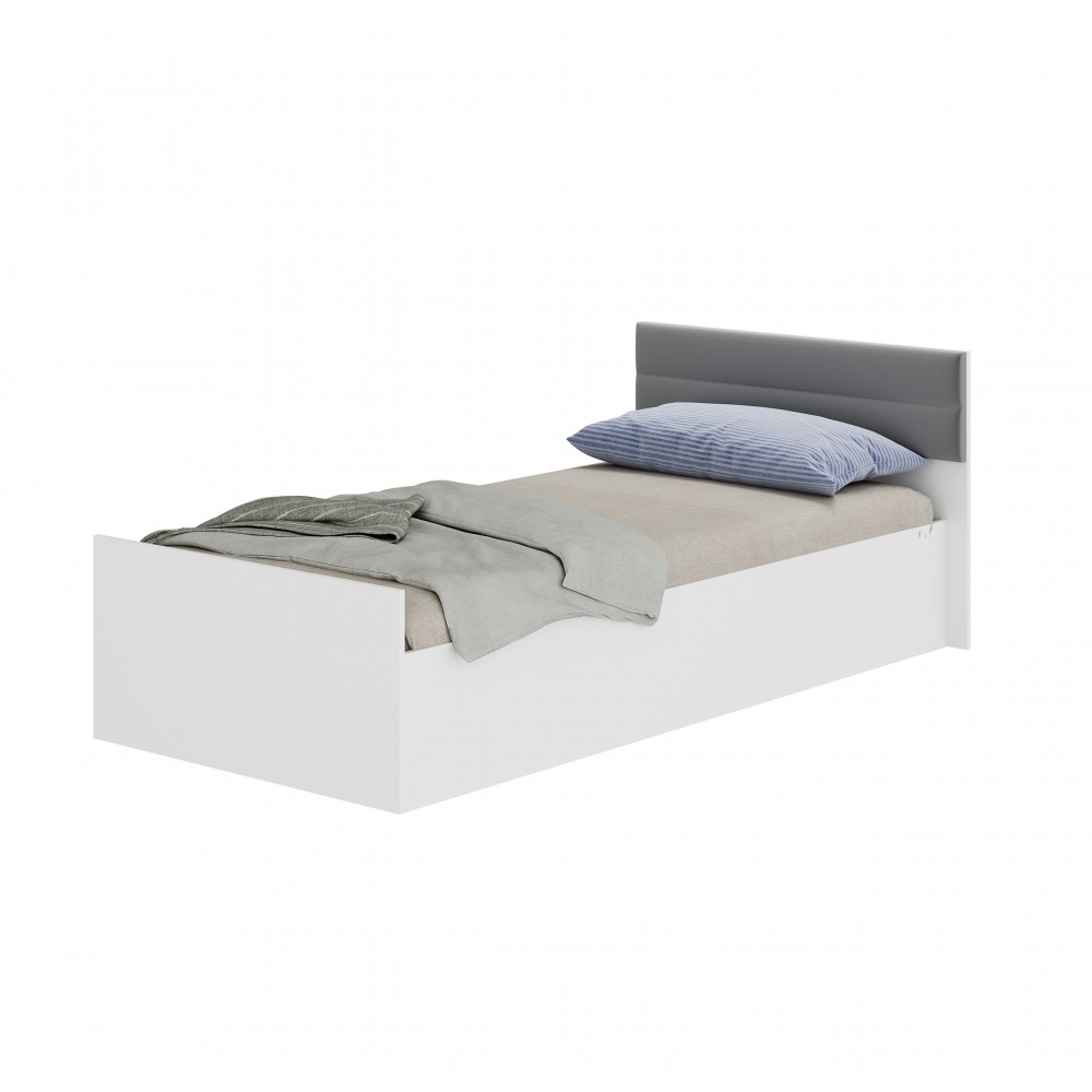 Кровать без основания 0,9 м "Фьюжн" Белый