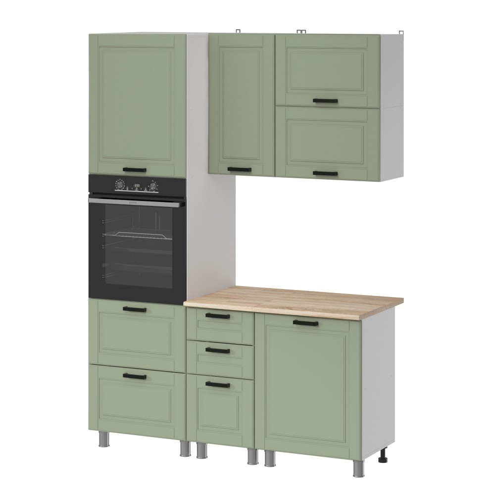 МК Аленушка 1,6м ПД 2 Астра Фисташка,скоба черный,сонома