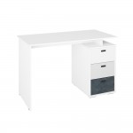 Стол письменный Накки СТП-1200, Белый, Серый, Угольный камень