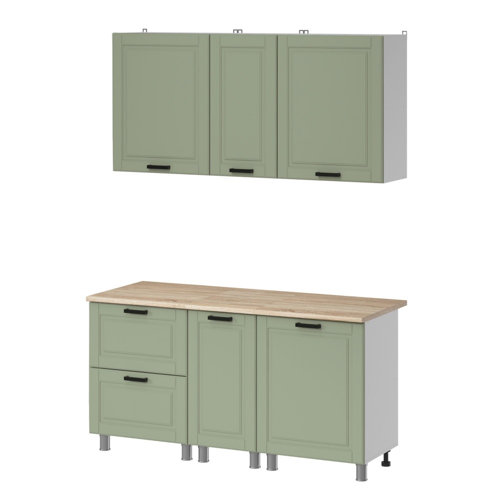 МК Аленушка 1,6м в.4 Астра Фисташка,скоба черный,сонома