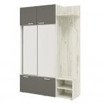 Прихожая Стелла, Графит, Дуб Крафт Белый