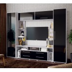 Гостиная Гармония, Черный глянец, Белый