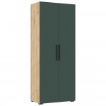 Шкаф двухстворчатый Флэш (900), Браш Мени Грин, Дуб крафт