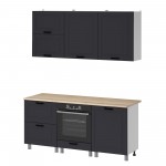 МК Аленушка 1,8м Астра Сталь,скоба черный,сонома