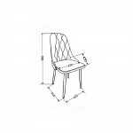 Стул "Граф" белый матовый Томми 14 пыльная роза