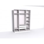 Гардеробная Рум. Комплект 4.1 без фасадов, белый