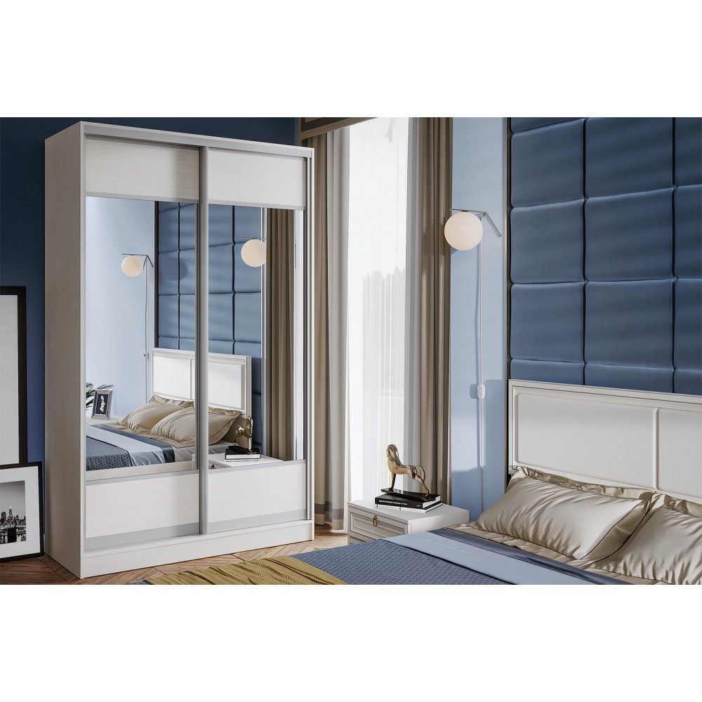 Шкаф-купе Тринити 9 1,35 м, Сандал светлый