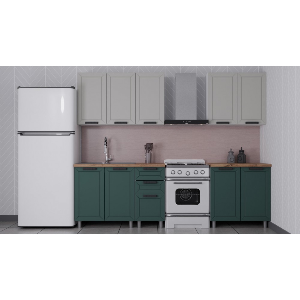 ГК Аленушка 2 м Лилия Керамика/Изумруд, черный (без столешницы)