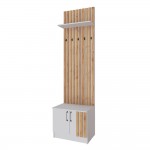 Тумба с вешалкой Кано 600 КПТВ-1, Белый, Дуб крафт золотой