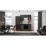 Кухня Техно-6 1,5м (Графит/Графит софт NEW)