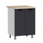 МК Аленушка Н 600 Лаванда Сталь, скоба черный (со столешницей)