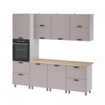 МК Аленушка 2,4м Магнолия Кашемир,скоба черный,сонома