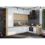 Кухня Техно-5 3,2*2,24м (Сонома/Белый глянец холодный, Белый (Антарес)