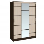 Шкаф-купе Сакура 1,5м, Дуб беленый, Венге