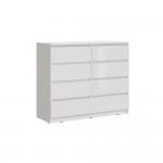 Комод Челси (8 ящиков), Белый глянец холодный, Белый
