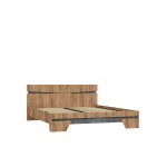 Кровать с основанием Соренто 1,6м, Дуб крафт, Бетон темный