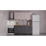 ГК Аленушка 1,6м Магнолия Кашемир/Сталь,скоба черный,сонома