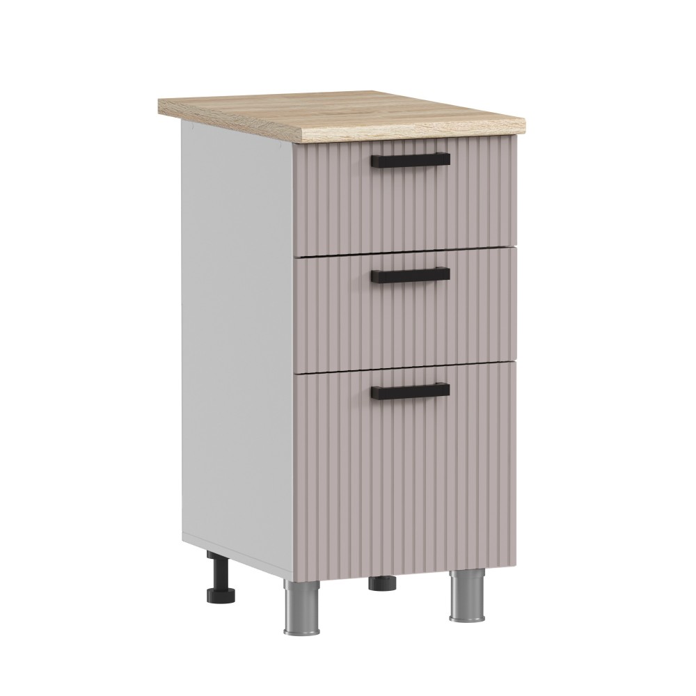 МК Аленушка Н3Я 400 Лотос Кашемир,скоба антрацит (со столешницей)