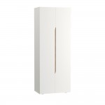 Шкаф двухстворчатый Муссон 13.198, Белый шагрень, Дуб эндгрейн