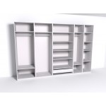 Гардеробная Рум. Комплект 6.1 без фасадов, ясень