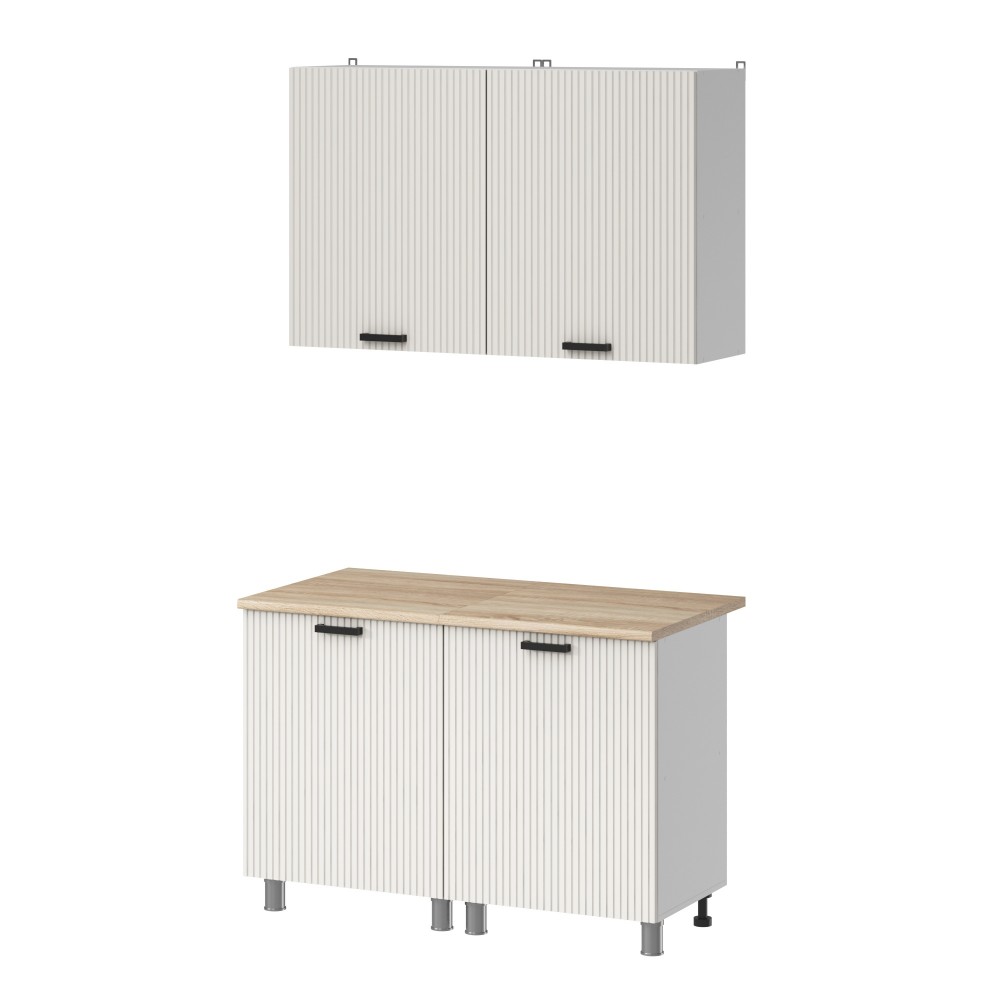 МК Аленушка 1,2м Лотос Молочный,скоба антрацит,сонома