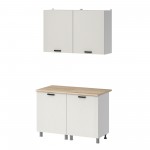 МК Аленушка 1,2м Лотос Молочный,скоба антрацит,сонома