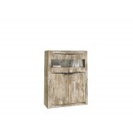 Шкаф-стекло Ривьера, Дуб Юкон, Бетон темный