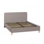 Кровать с основанием и опорами Амьен 11.44, Белый шагрень, Веллюто Капучино