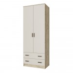 Шкаф Лагуна 80 см, Дуб крафт серый, Кашемир