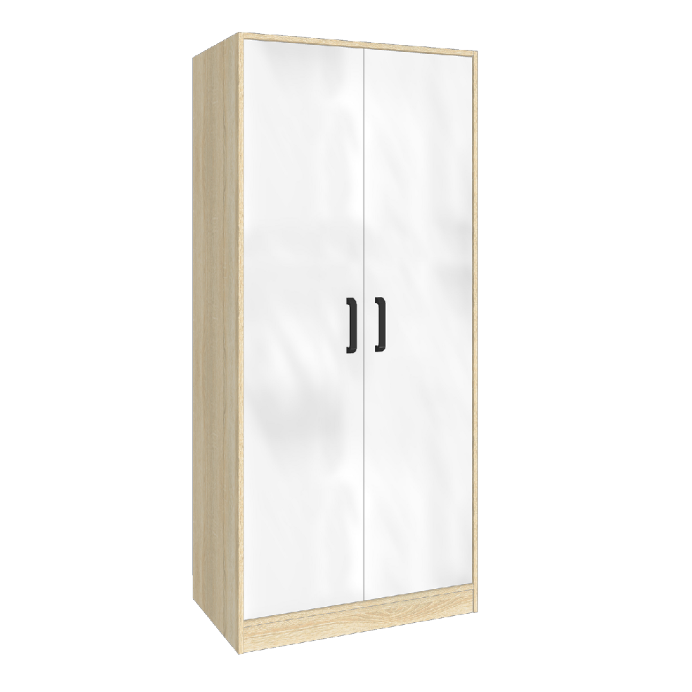 Шкаф распашной Лена, сонома, белый