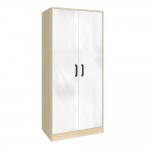 Шкаф распашной Лена, сонома, белый