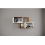 Полка навесная ПН-3, Дуб крафт табачный, дуб крафт белый