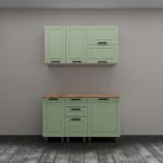 МК Аленушка 1,4м с ящ. Астра Фисташка,скоба черный,сонома