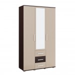 Шкаф трехстворчатый Белла, Дуб беленый, Венге