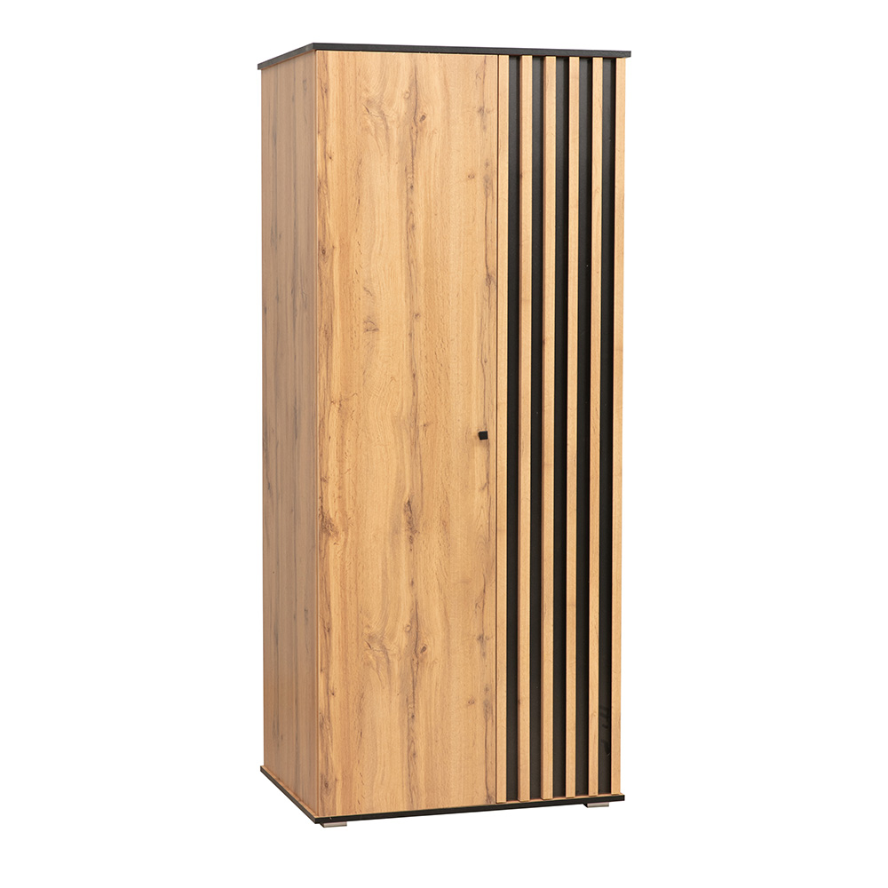 Шкаф для одежды Либерти 51.12, Дуб Вотан, Черный