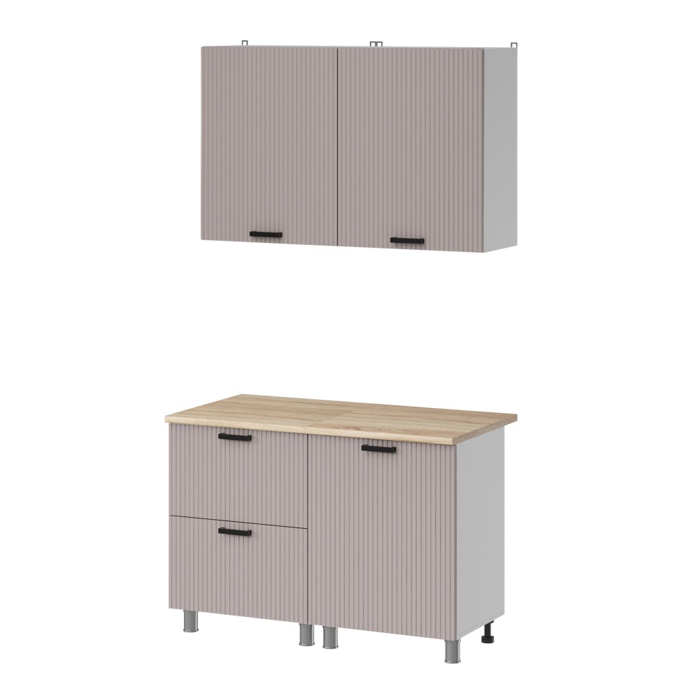 МК Аленушка 1,2м с ящ. Лотос Кашемир,скоба антрацит,сонома