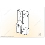 Прихожая Классика универсальный модуль М-2