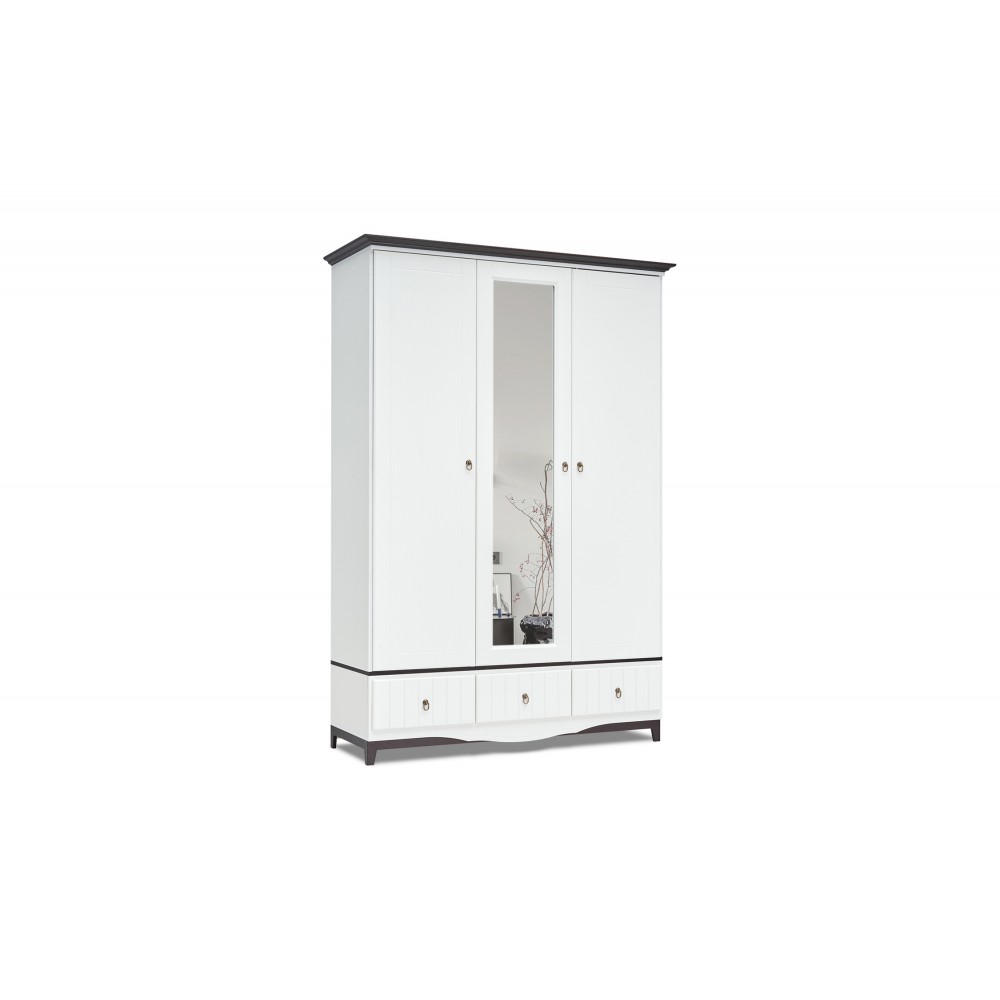 Вояж Шкаф 3-х ств (Белый, Белый)