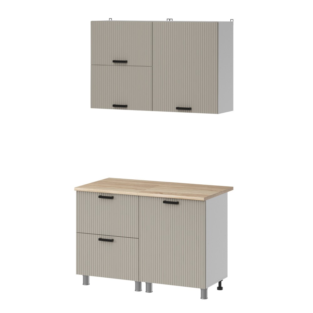 МК Аленушка 1,2м с ящ.в 2 Лотос Керамика,скоба антрацит,сонома